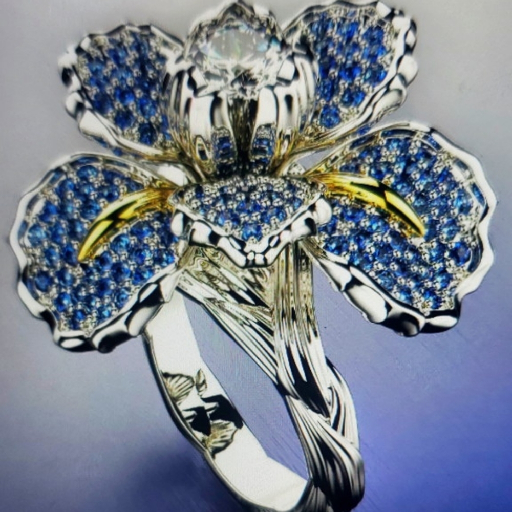 Antique gemstones Silver Topaz Size 6